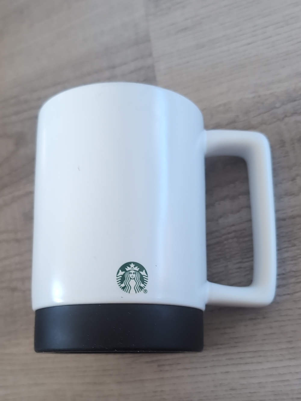 Starbucks White Ceramic Mug with Black Accent